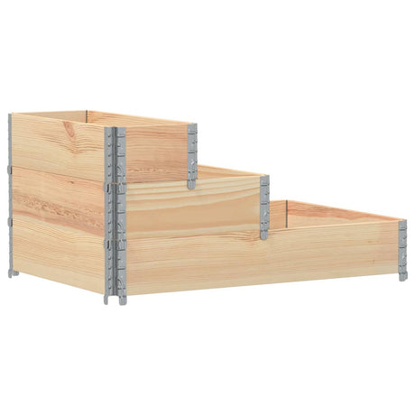 Vidaxx Hochkübel 3-lagig 120x80 cm massives Kiefernholz