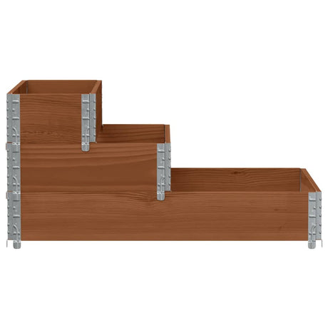 Vidaxx erhöhter Pflanzkübel 3-lagig 120x80 cm massives Kiefernholz braun
