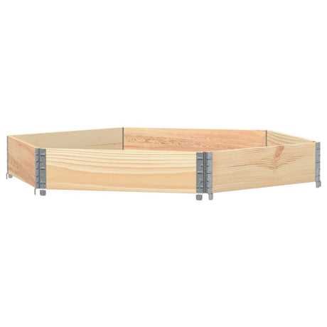 Vidaxx erhöhter Pflanzkasten sechseckig 160x160 cm aus massivem Kiefernholz