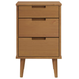 Vidaxl nachtkastje molde 40x35x65 cm massief grenenhout bruin