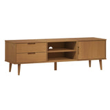 Vidaxl tv-meubel molde 158x40x49 cm massief grenenhout bruin