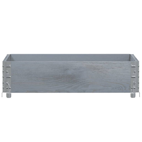Vidaxx Pflanzgefäß 80x60 cm massives Kiefernholz grau