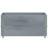 Vidaxx Pflanzgefäß 80x60 cm massives Kiefernholz grau