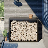Vidaxx Kaminholzregal 100x40x80 cm Stahl schwarz