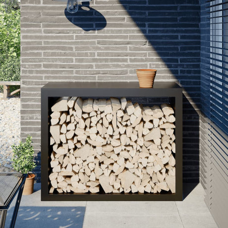 Vidaxx Kaminholzregal 100x40x80 cm Stahl schwarz