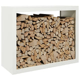 Vidaxx Kaminholzregal 100x40x80 cm Stahl weiß