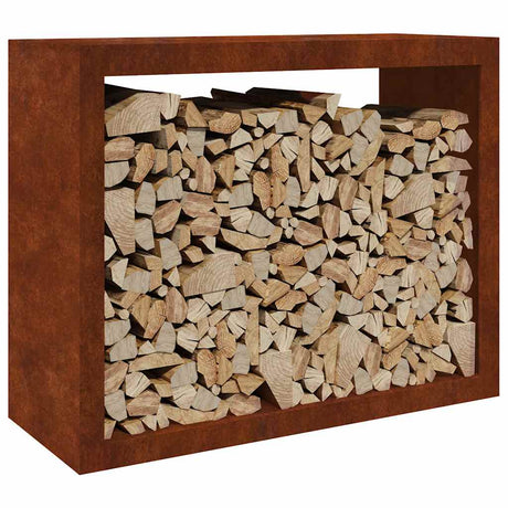Vidaxx Kaminholzregal 100x40x80 cm wetterfester Stahl
