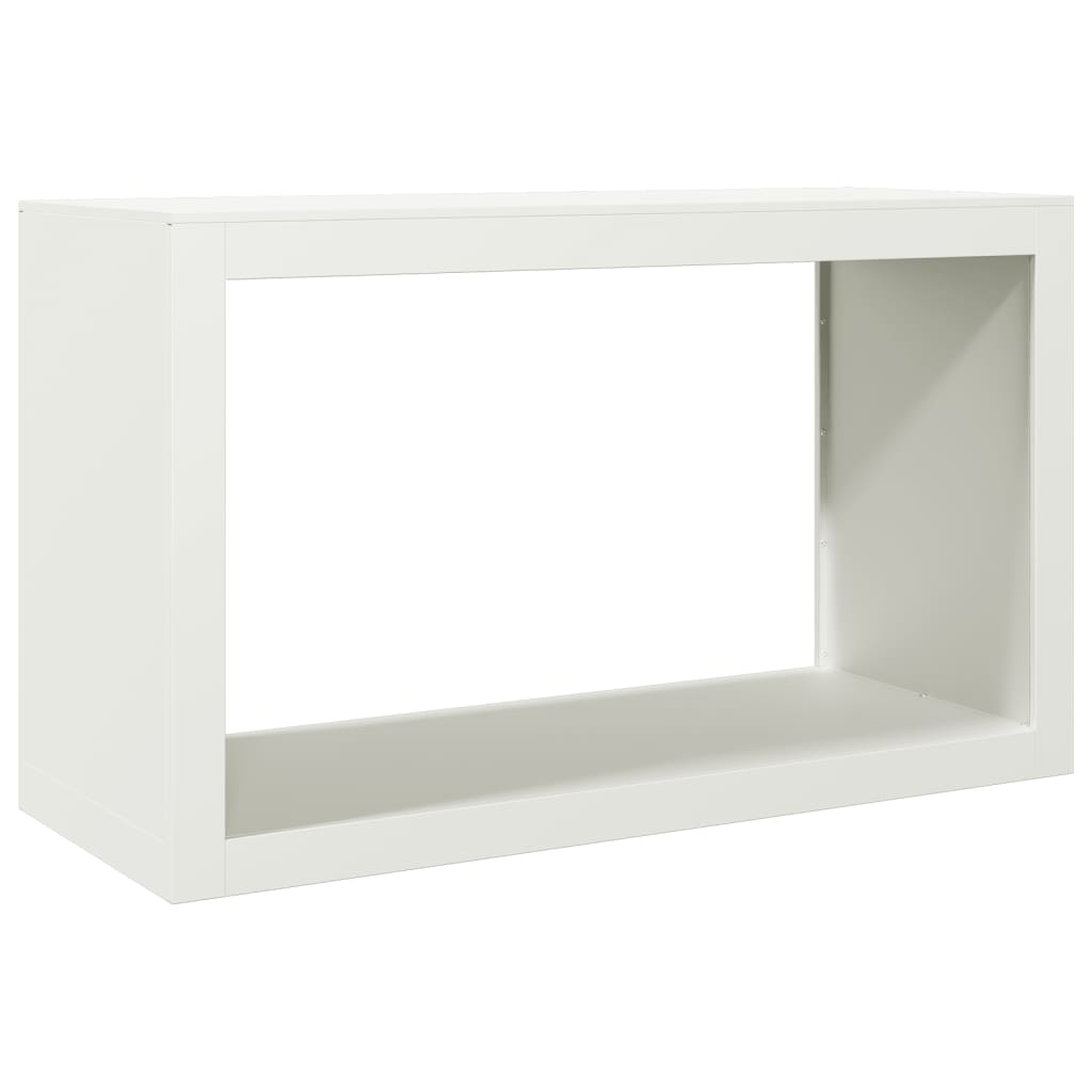 Vidaxx Kaminholzregal 100x40x60 cm Stahl weiß