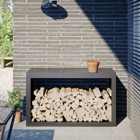 Vidaxx Kaminholzregal 100x40x60 cm Stahl Anthrazit