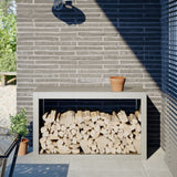 Vidaxx Kaminholzregal 100x40x60 cm Edelstahl