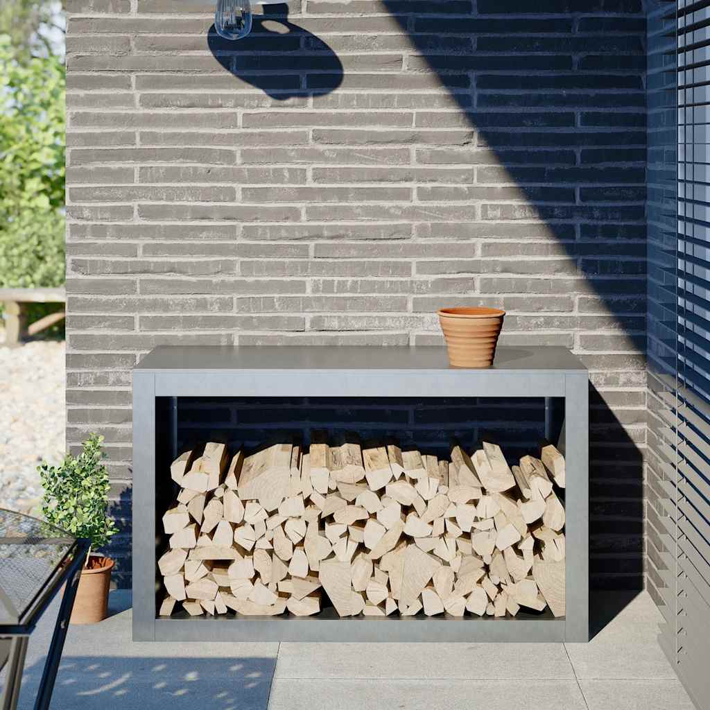 Vidaxx Brennholzregal 100x40x60 cm aus verzinktem Stahl