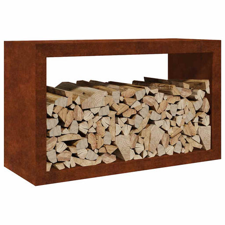 Vidaxx Kaminholzregal 100x40x60 cm wetterfester Stahl