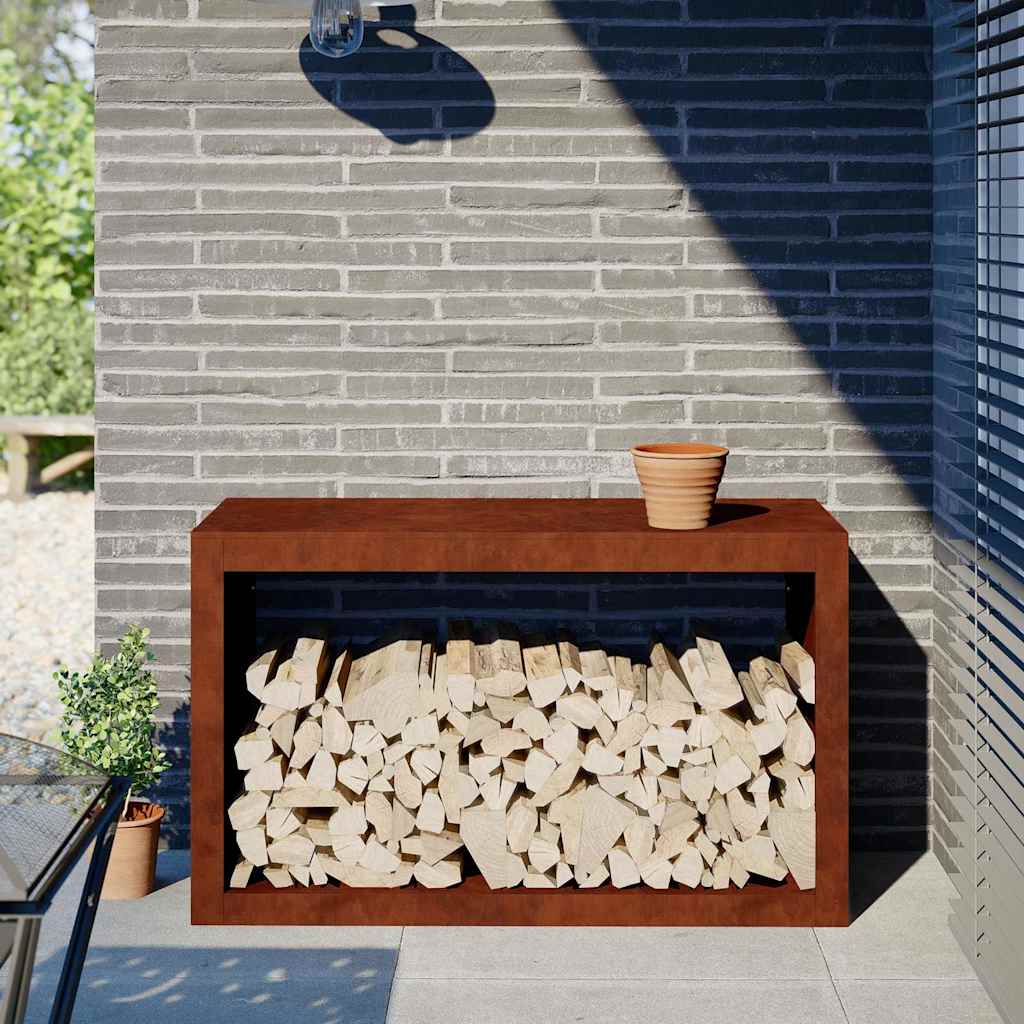 Vidaxx Kaminholzregal 100x40x60 cm wetterfester Stahl