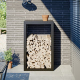 Vidaxx Kaminholzregal 60x40x100 cm Stahl schwarz