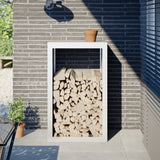 Vidaxx Kaminholzregal 60x40x100 cm Stahl weiß