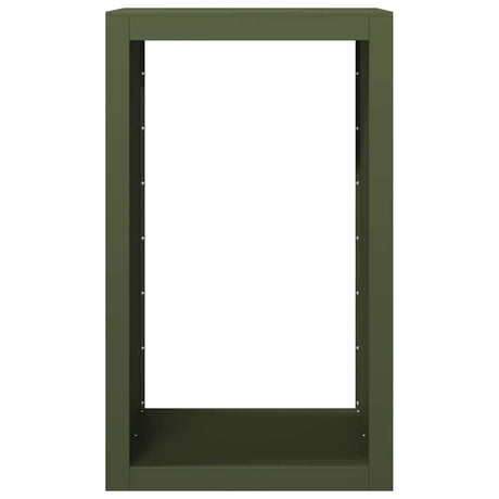 Vidaxx Kaminholzregal 60x40x100 cm Stahl grün