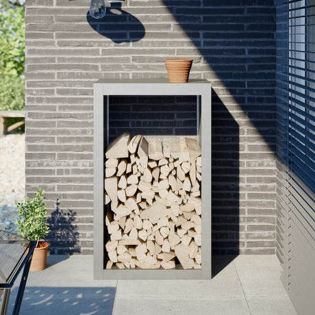 Vidaxx Kaminholzregal 60x40x100 cm Edelstahl