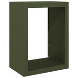 Vidaxx Kaminholzregal 60x40x80 cm Stahl grün