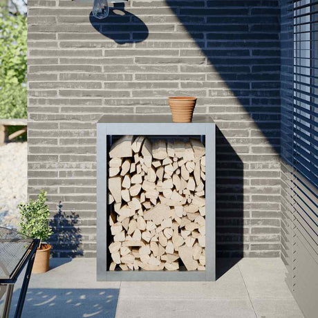 Vidaxx Brennholzregal 60x40x80 cm aus verzinktem Stahl