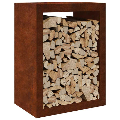 Vidaxx Kaminholzregal 60x40x80 cm wetterfester Stahl