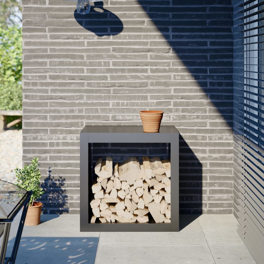Vidaxx Kaminholzregal 60x40x60 cm Stahl Anthrazit