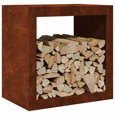 Vidaxx Kaminholzregal 60x40x60 cm wetterfester Stahl