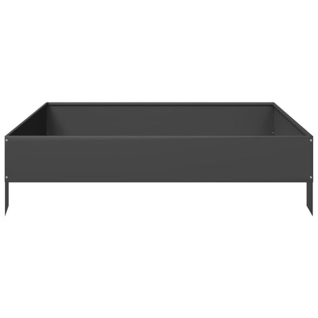 Vidaxx Pflanzgefäß erhöht 100x100x26 cm Stahl schwarz