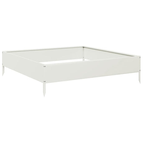 Vidaxx Pflanzgefäß erhöht 100x100x26 cm Stahl weiß