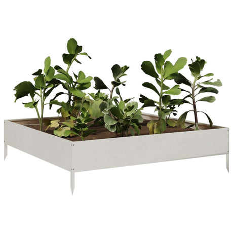 Vidaxx Pflanzgefäß erhöht 100x100x26 cm Edelstahl