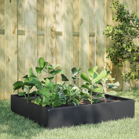 Vidaxx Pflanzgefäß erhöht 100x100x33,5 cm Stahl Anthrazit