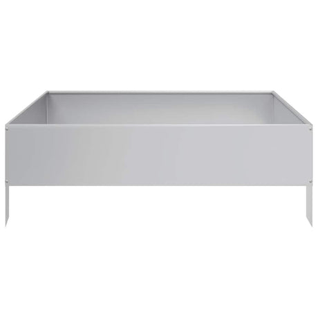 VidaXL Pflanzgefäß erhöht 100x100x33,5 cm aus verzinktem Stahl