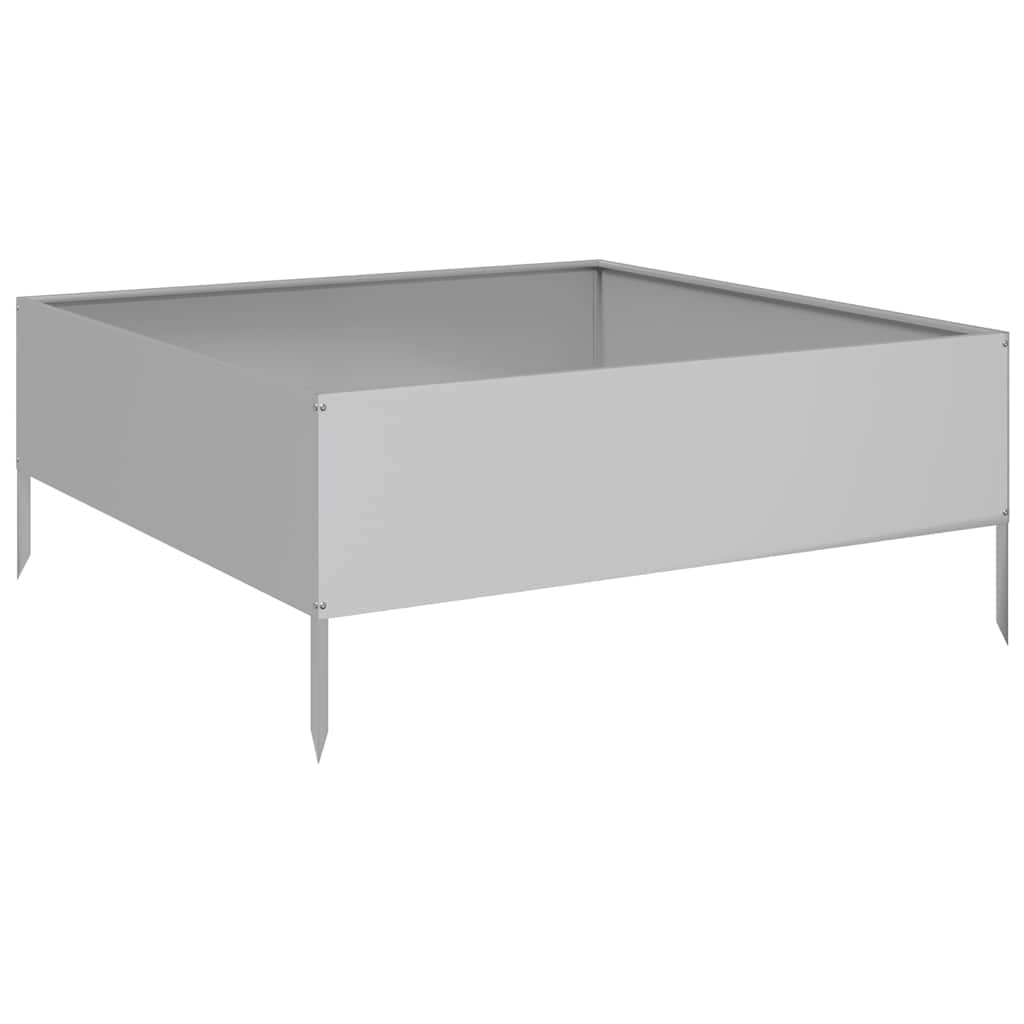 Vidaxx Pflanzgefäß erhöht 100x100x25 cm aus verzinktem Stahl