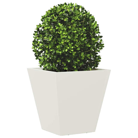 Vidaxx Pflanzgefäß 30x30x30 cm Stahl weiß