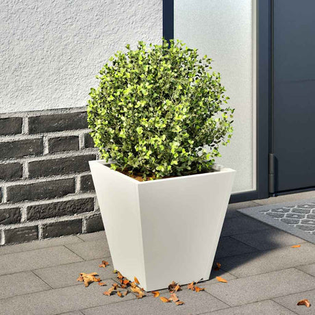 Vidaxx Pflanzgefäß 30x30x30 cm Stahl weiß