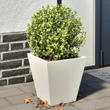 Vidaxx Pflanzgefäße 2 Stk. 30x30x30 cm Stahl weiß