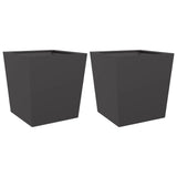 Vidaxx Pflanzgefäße 2 Stk. 50x50x50 cm Stahl schwarz