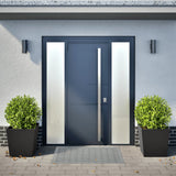 Vidaxx Pflanzgefäße 2 Stk. 50x50x50 cm Stahl schwarz