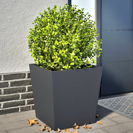 Vidaxx Pflanzgefäße 2 Stk. 50x50x50 cm Stahl Anthrazit