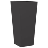 Vidaxx Pflanzgefäß 35x35x75 cm Stahl schwarz