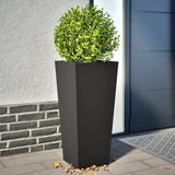 Vidaxx Pflanzgefäße 2 Stück 35x35x75 cm Stahl schwarz