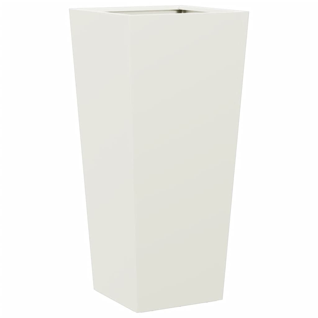 Vidaxx Pflanzgefäß 35x35x75 cm Stahl weiß