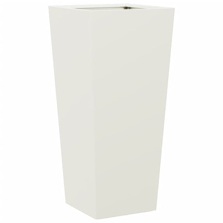 Vidaxx Pflanzgefäß 35x35x75 cm Stahl weiß