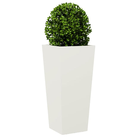 Vidaxx Pflanzgefäß 35x35x75 cm Stahl weiß
