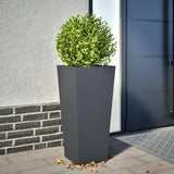 Vidaxx Pflanzgefäß 35x35x75 cm Stahl Anthrazit