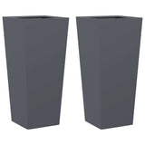 Vidaxx Pflanzgefäße 2 Stk. 35x35x75 cm Stahl Anthrazit