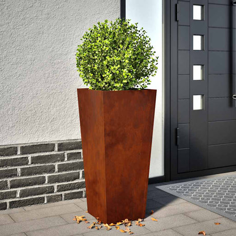 Vidaxx Pflanzgefäß 35x35x75 cm wetterfester Stahl