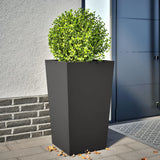 Vidaxx Pflanzgefäß 45x45x75 cm Stahl schwarz