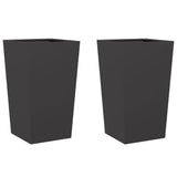 Vidaxx Pflanzgefäße 2 Stück 45x45x75 cm Stahl schwarz