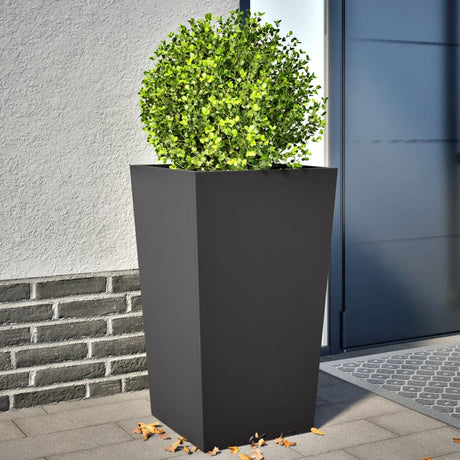Vidaxx Pflanzgefäße 2 Stück 45x45x75 cm Stahl schwarz