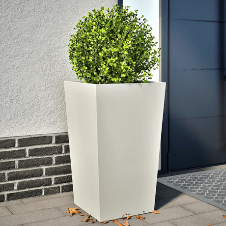 Vidaxx Pflanzgefäße 2 Stück 45x45x75 cm Stahl weiß